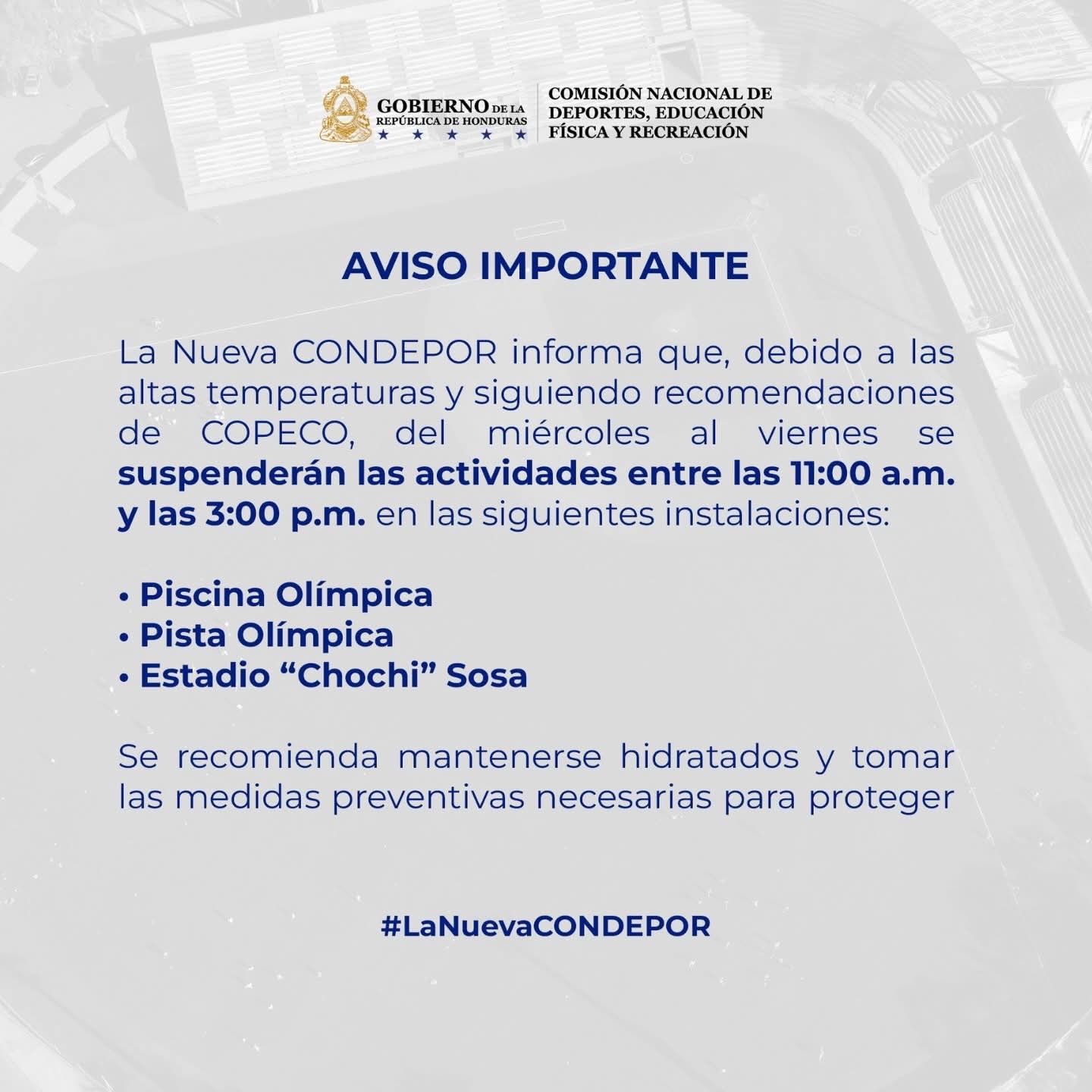 Suspensión de actividades